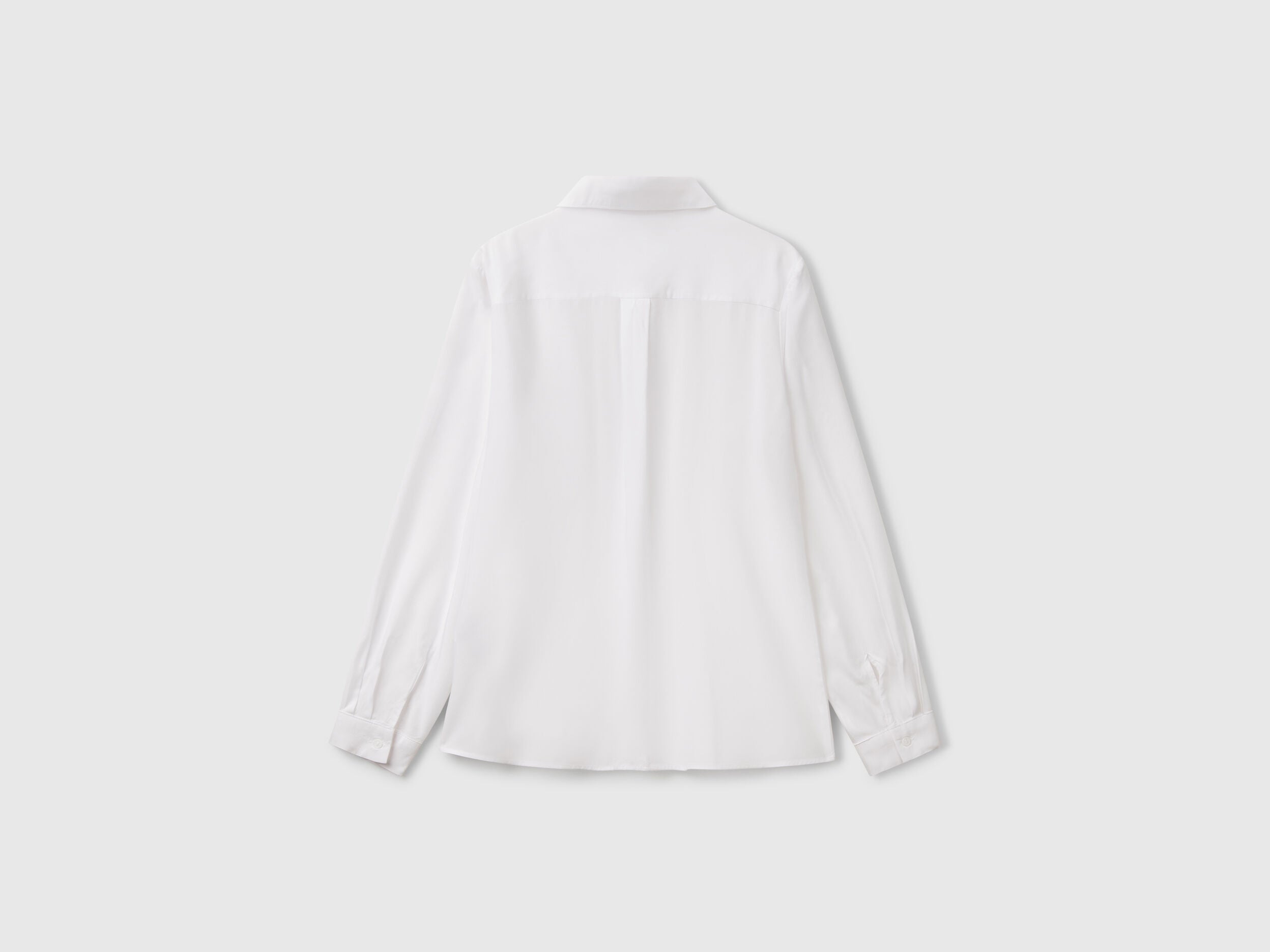 Benetton_White_Regular Fit Viscose Shirt_5WPWDQ0B0_101_05