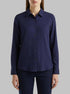 Benetton Dark Blue Women Flowing Striped Shirt SKU: 5X0VDQ0DC_852 Image 00