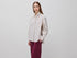 Benetton Creamy White Women Striped Shirt with Side Band SKU: 5X20DQ0DJ_901 Image 01