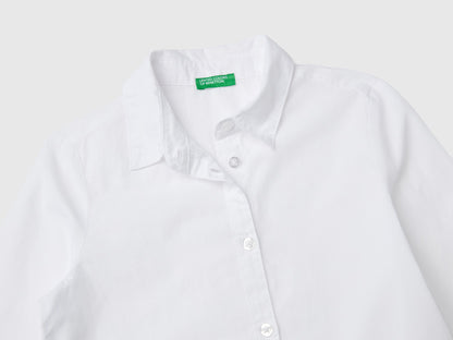 White Shirt In Pure Cotton_5X9ZCQ03A_101_03