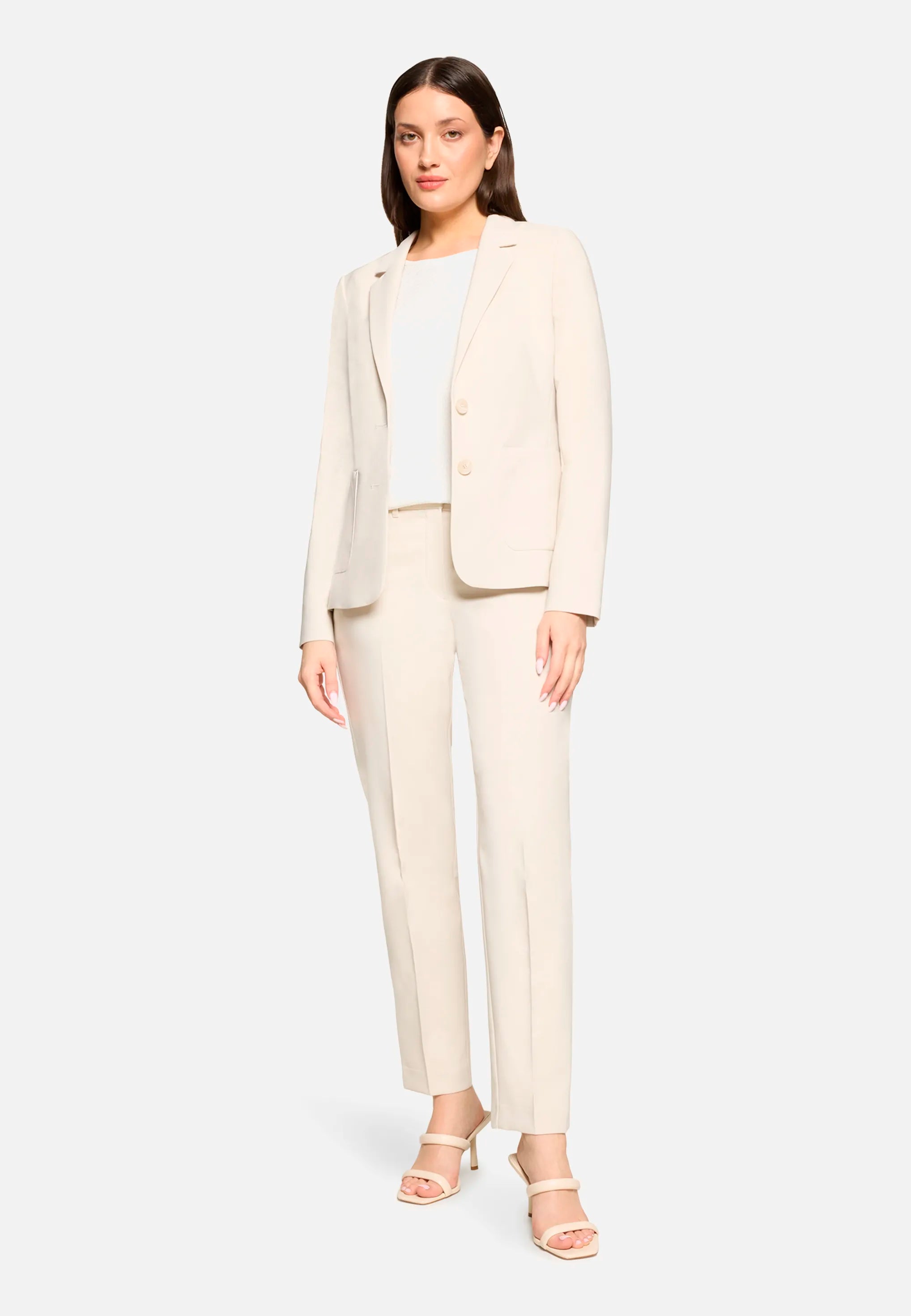 Betty Barclay Light Beige Women Business Trousers with Crease, Style Nele SKU: 6002-1080_9106 Image 02