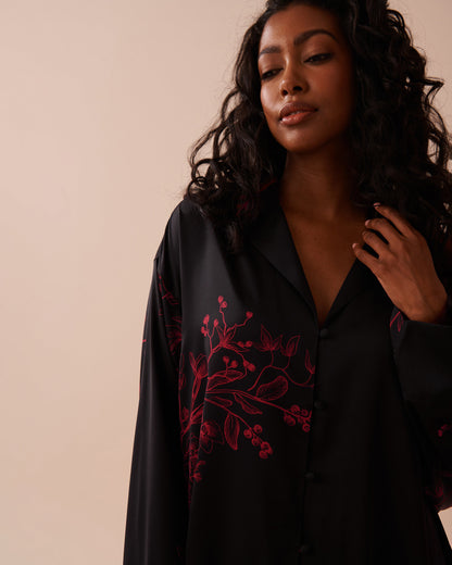 Pastel Floral Print Satin Button-down Shirt_60100117_P00387_03