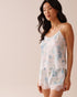 La Vie en Rose_LUXURY EDITION Blue Rose Print Satin and Lace Cami_60100133_P10495_01