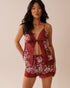 La Vie en Rose_Sun-Dried Flowers_LUXURY EDITION Rose Print Satin and Lace Trim Open Front Cami_60100142_P60390_01