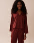 La Vie en Rose_Sun-Dried Tomato_LUXURY EDITION Satin and Lace Trim Long Sleeve Button-Down Shirt_60100144_60205_01