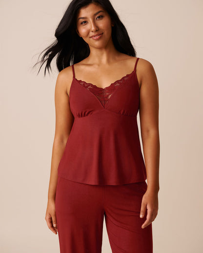 La Vie en Rose_Sun-Dried Tomato_Lace Detail Modal Cami_60100147_60205_01
