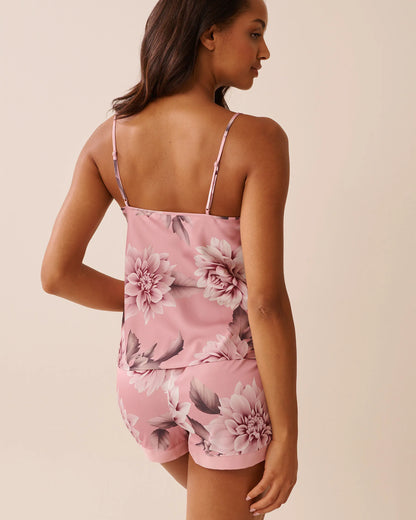 La Vie en Rose_Zephyr Flowers_Dahlia Print Satin and Chiffon Cami_60100149_P60399_02