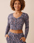 La Vie en Rose_Multi Periscope Ditsy_Ditsy Floral Print Soft Jersey Long Sleeve Crop To_60100157_P00458_01