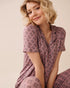La Vie en Rose_Mauve Geo Ditsy_Geo Print Soft Jersey Short Sleeve Button-Down Shirt_60100158_P50101_03