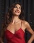 La Vie en Rose_Savvy Red_Twist Knot Satin Cami_60100162_60215_01