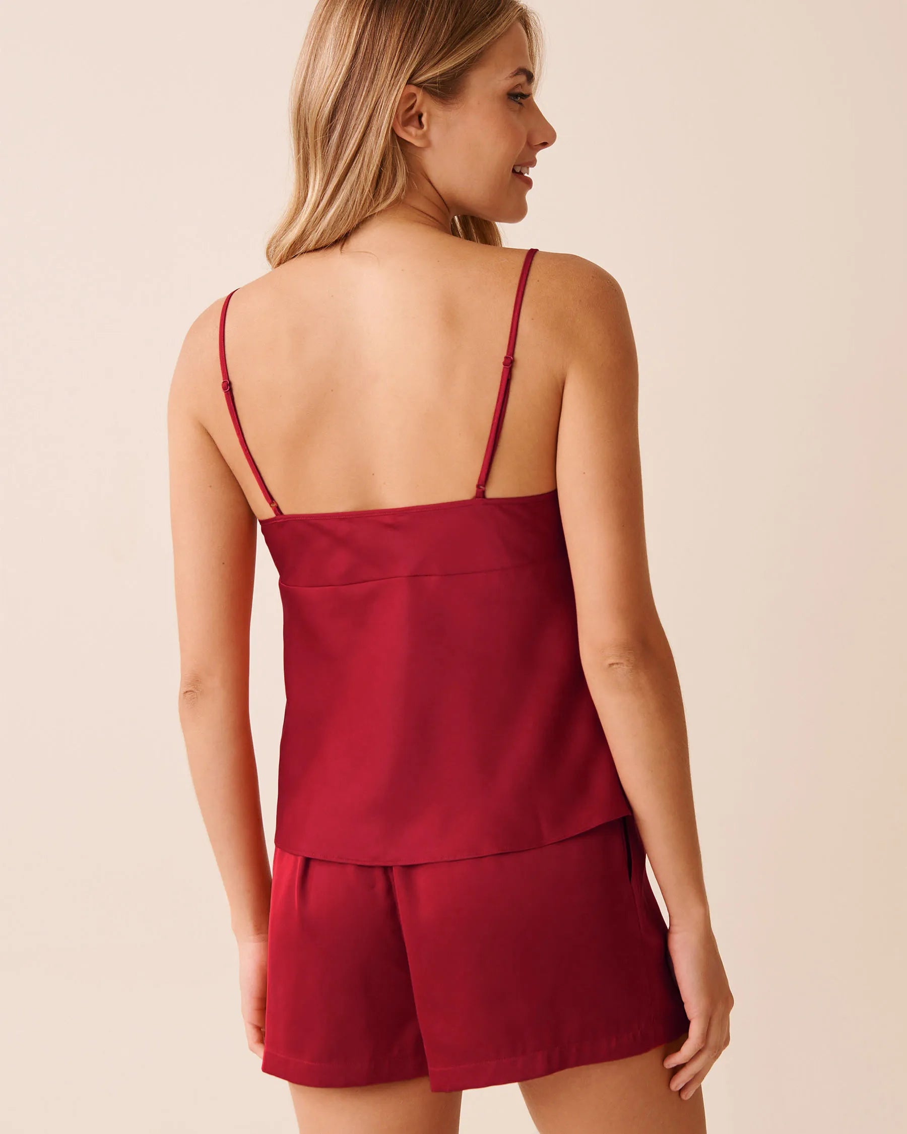 La Vie en Rose_Savvy Red_Twist Knot Satin Cami_60100162_60215_04