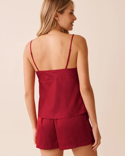La Vie en Rose_Savvy Red_Twist Knot Satin Cami_60100162_60215_04
