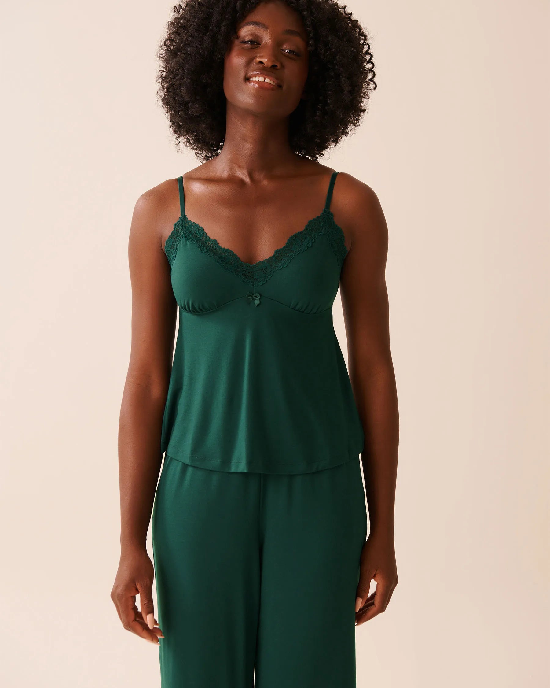 La Vie en Rose_Botanical Garden_Lace Trim Modal Cami_60100163_30140_01