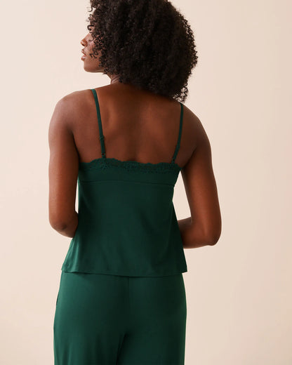 La Vie en Rose_Botanical Garden_Lace Trim Modal Cami_60100163_30140_02