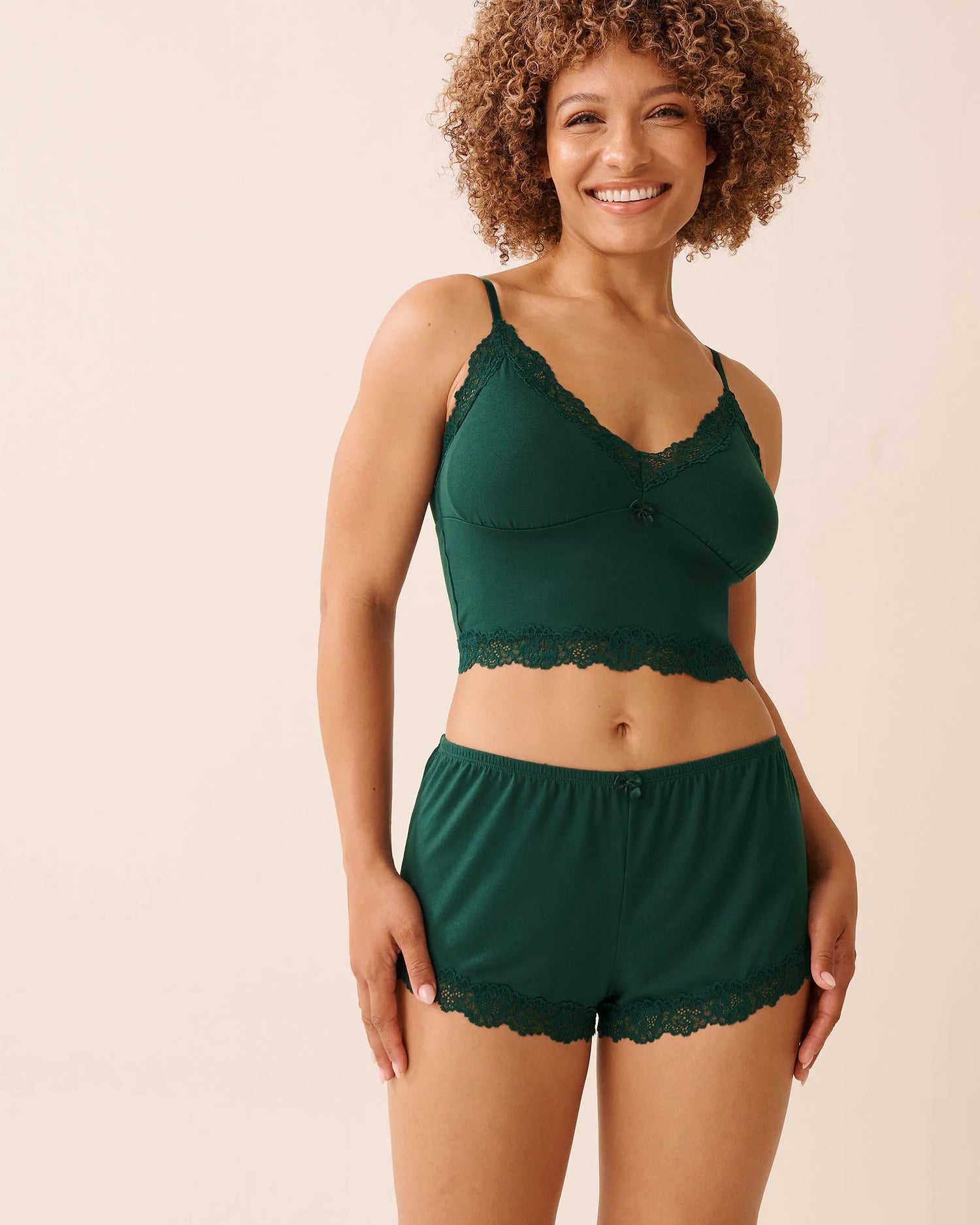 La Vie en Rose_Botanical Garden_Lace Trim Modal Crop Cami_60100164_30140_01