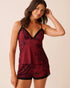 La Vie en Rose_Savvy Red Flowers_Crimson Bloom Recycled Fibers Lace Trim Cami_60100165_P60419_01