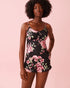 La Vie en Rose_Black & Pink Flowers_Peony Print Recycled Fibers Cami_60100174_P00489_01