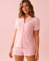 La Vie en Rose_Tickled Pink_Ribbed Modal and Lace Trim Button-down Shirt_60100177_60229_01