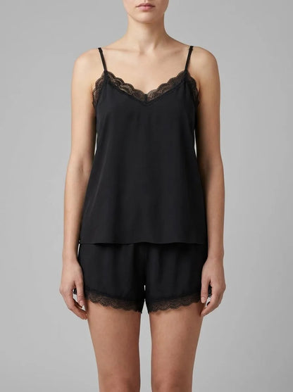 La Vie en Rose_Black Beauty_Lace Trim Modal Cami_60100178_00001_00