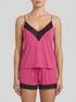 La Vie en Rose_Fuchsia Rose_Lace Trim Modal Cami_60100178_60228_00