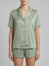 La Vie en Rose_Mineral Gray_Satin Short Sleeve Button-down Shirt_60100181_30059_00