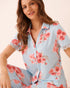 La Vie en Rose Stratosphere Blossom Women Spring Blossom Print Lace Trim Button-down Shirt SKU: 60100186_P40551 Image 03