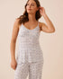 La Vie en Rose Blue Mix Stripes Women Blue Floral Print Soft Jersey Cami SKU: 60100189_P10591 Image 01