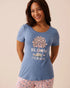 La Vie en Rose Ashleigh Blue W/Screen 2 Women Pink Floral Print Soft Jersey T-shirt SKU: 60100190_P40561 Image 01