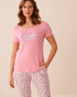 La Vie en Rose Sea Pink W/Screen 1 Women Berry Print Soft Jersey T-shirt SKU: 60100190_P60475 Image 01