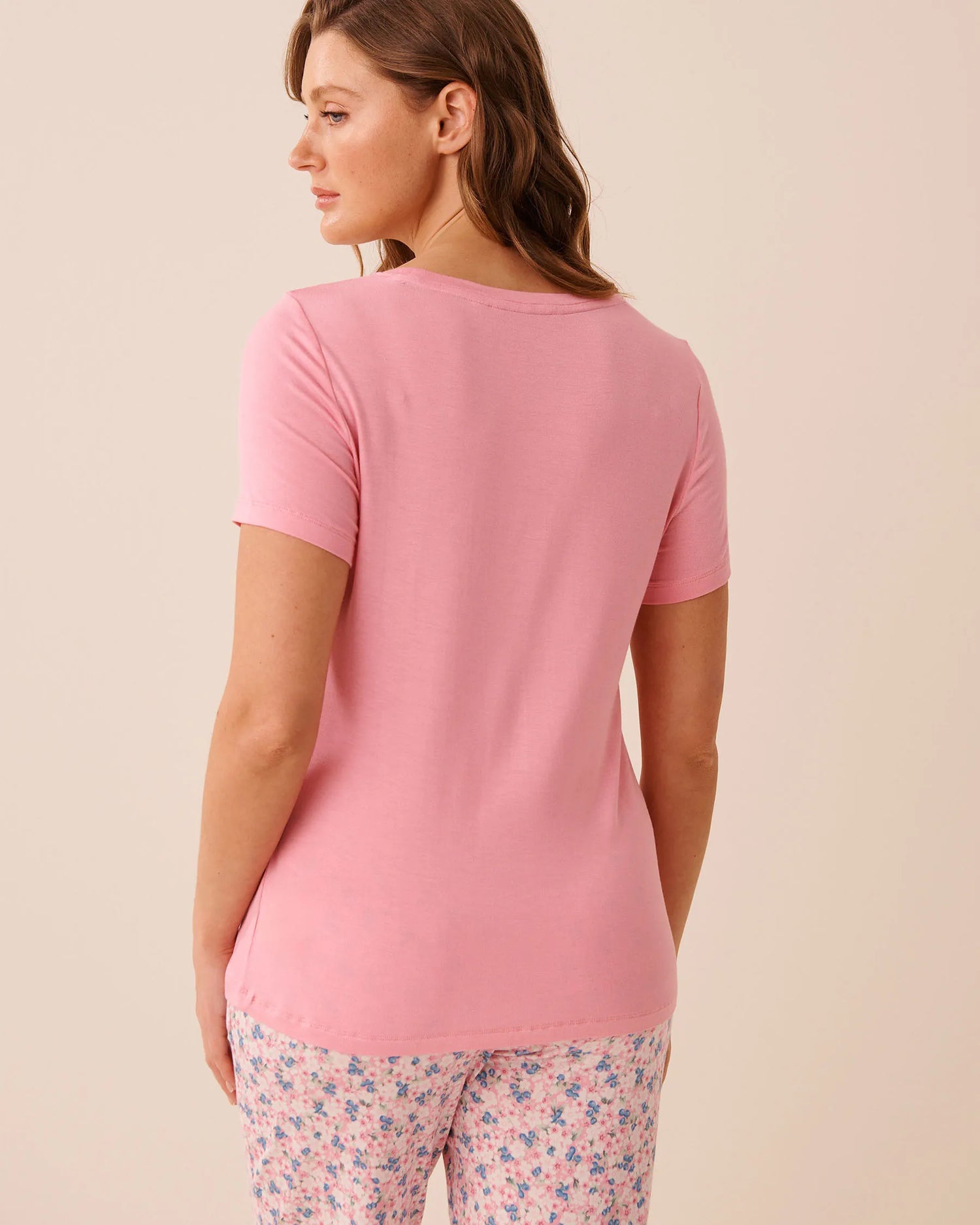 La Vie en Rose Sea Pink W/Screen 1 Women Berry Print Soft Jersey T-shirt SKU: 60100190_P60475 Image 02