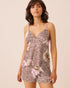 La Vie en Rose Leopard Garden Women Luxury Edition Floral Leopard Print Satin Cami Top SKU: 60100202_P20099 Image 01