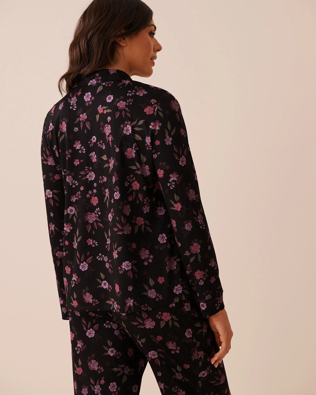 La Vie en Rose Flower Ditsy Women Floral Print Long Sleeve Button-Down Shirt SKU: 60100209_P00541 Image 02