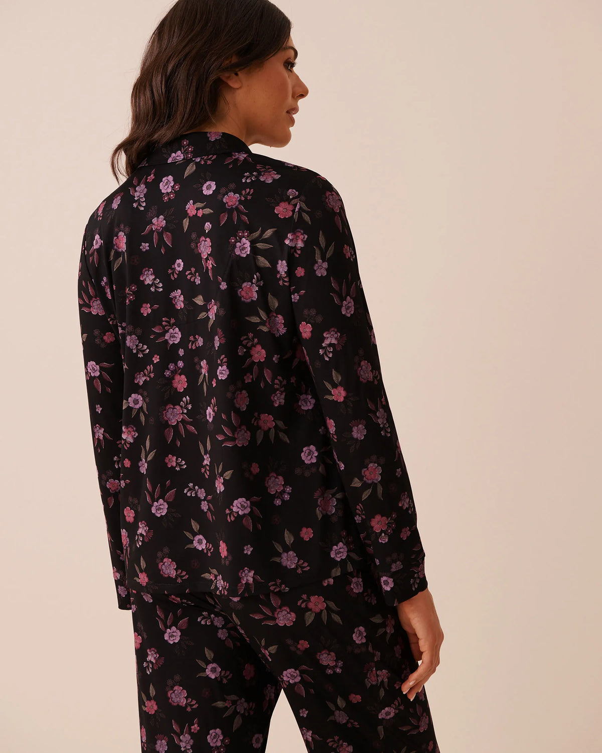 La Vie en Rose Flower Ditsy Women Floral Print Long Sleeve Button-Down Shirt SKU: 60100209_P00541 Image 02