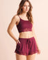 La Vie en Rose Beaujolais Women Lace-Trim Crop Cami Top SKU: 60100211_60123 Image 01
