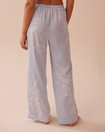 Pastel Floral Print Satin Pants_60200113_P40384_02