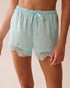 La Vie en Rose_LUXURY EDITION Lace Trim Satin Shorts_60200128_40090_01