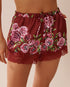 La Vie en Rose_Sun-Dried Flowers_LUXURY EDITION Rose Print Satin and Lace Trim Shorts_60200136_P60390_01