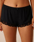 La Vie en Rose_Black Beauty_Lace Detail Modal Shorts_60200140_00001_01