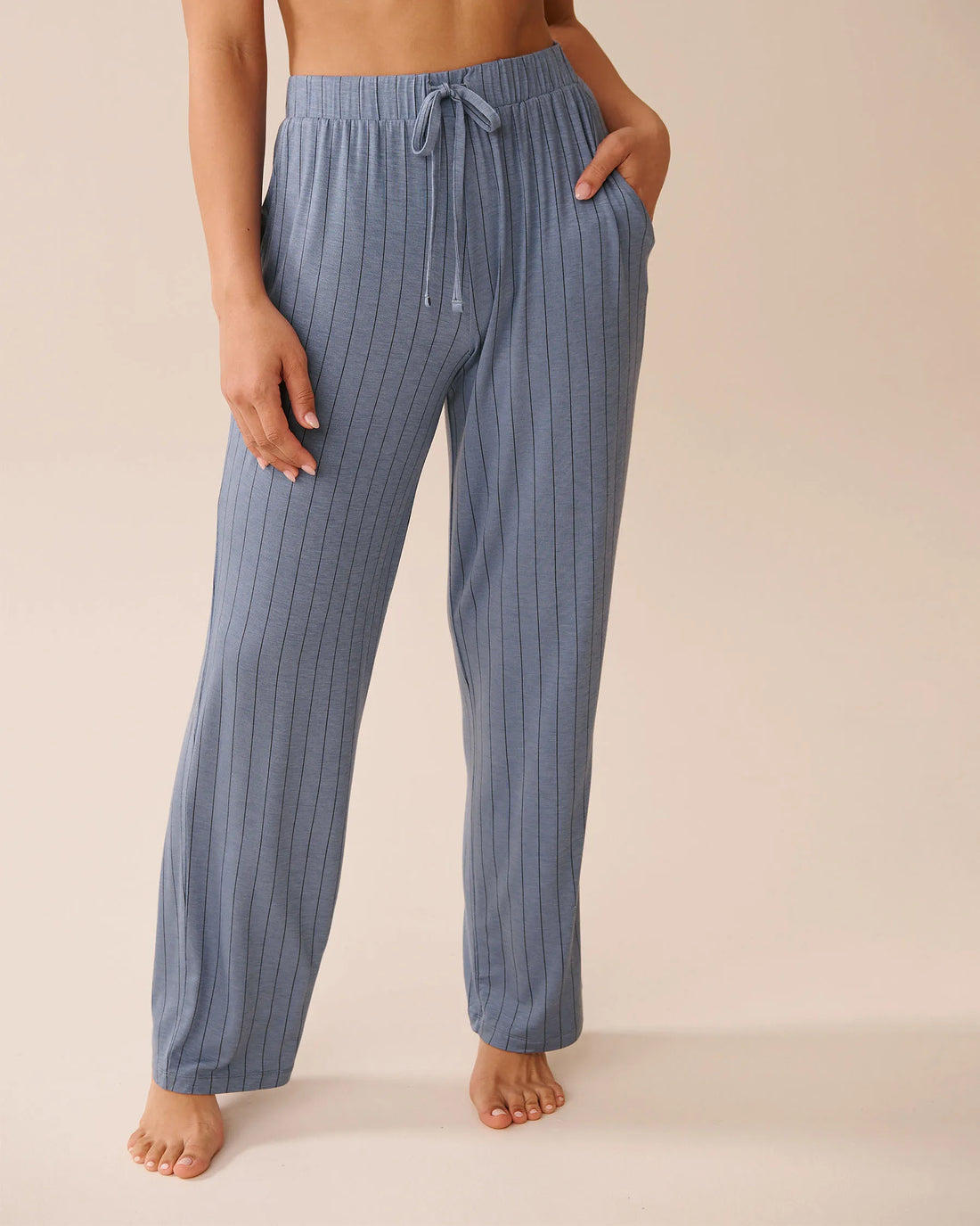 La Vie en Rose_Stonewash Stripes_Striped Soft Jersey Pajama Pants_60200152_P40489_01