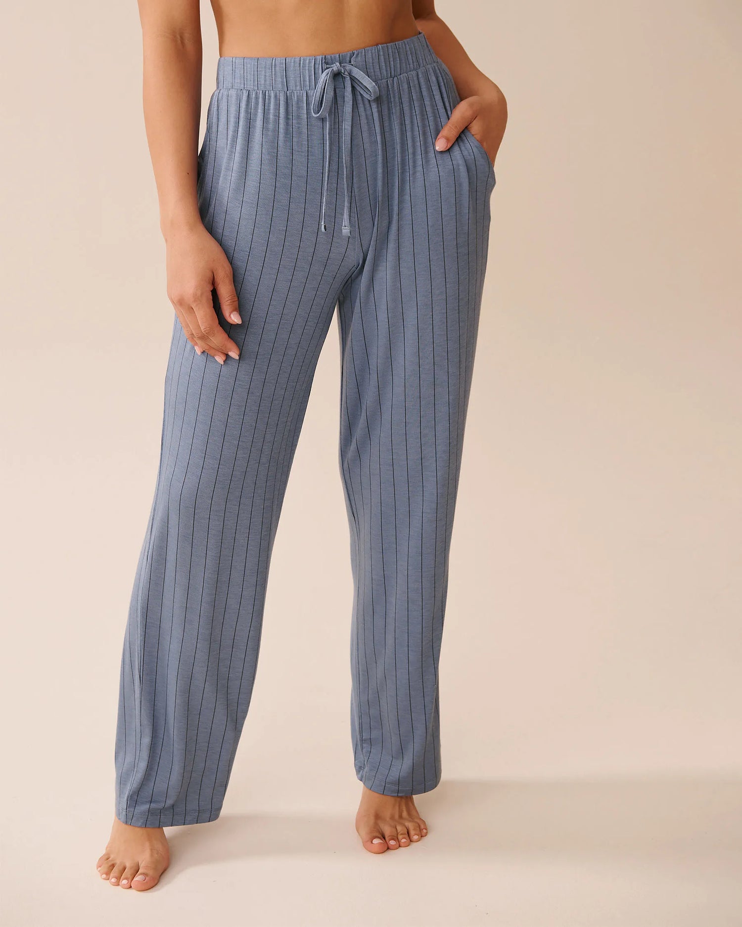 La Vie en Rose_Stonewash Stripes_Striped Soft Jersey Pajama Pants_60200152_P40489_01