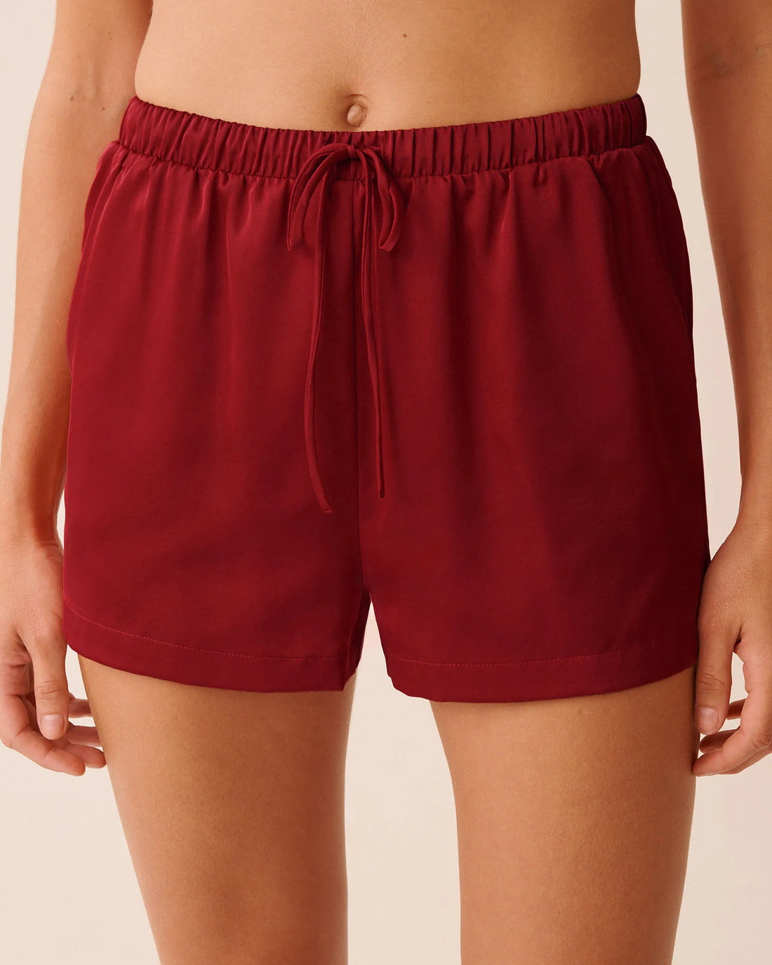 La Vie en Rose_Savvy Red_Satin Shorts_60200156_60215_02