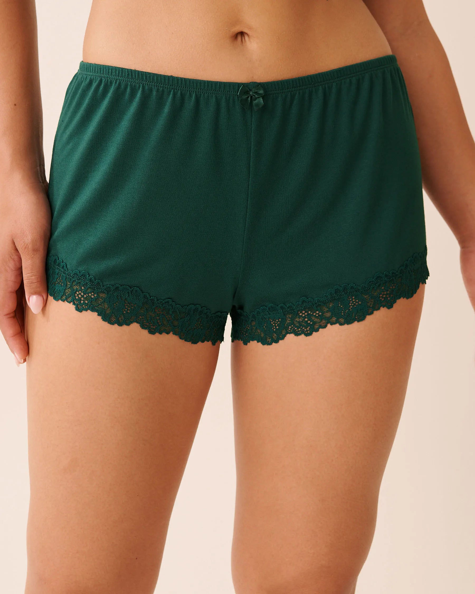 La Vie en Rose_Botanical Garden_Lace Trim Modal Shorts_60200157_30140_01