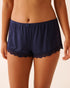 La Vie en Rose_Evening Blue_Lace Trim Modal Shorts_60200157_40009_01