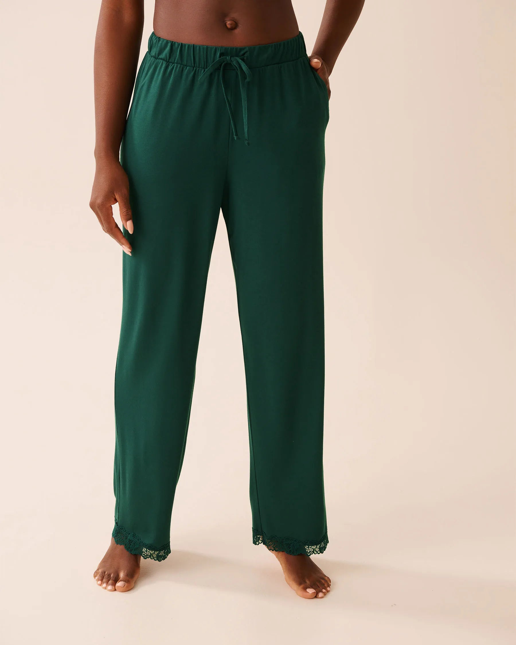 La Vie en Rose_Botanical Garden_Lace Trim Modal Pants_60200158_30140_01