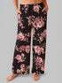 La Vie en Rose_Black & Pink Flowers_Peony Print Recycled Fibers Pants_60200169_P00489_00