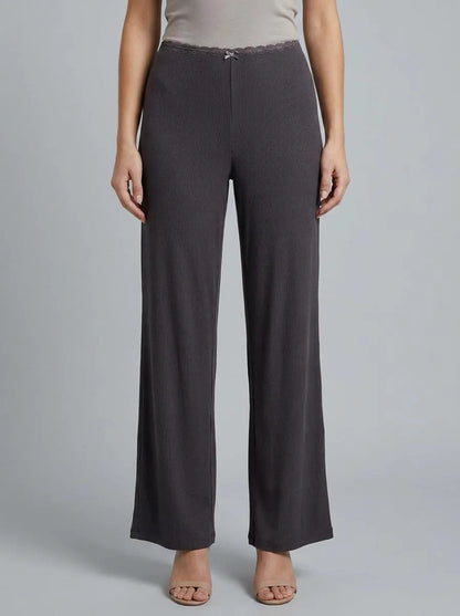 La Vie en Rose_Periscope_Ribbed Modal and Lace Trim Pants_60200170_00049_00