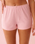 La Vie en Rose_Tickled Pink_Ribbed Modal and Lace Trim Shorts_60200171_60229_01
