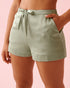 La Vie en Rose_Green_Satin Shorts_60200175_30059_01