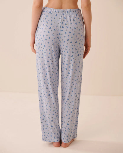 La Vie en Rose Kentuky  Blueberry Women Berry Print Soft Jersey Pajama Pants SKU: 60200184_P40559 Image 05