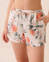 La Vie en Rose Snow White Peach Women LUXURY EDITION Peach Print Satin Shorts SKU: 60200191_P10602 Image 01